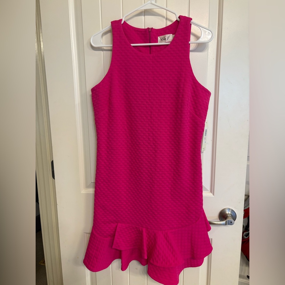 Eliza J Fuchsia Textured Dress